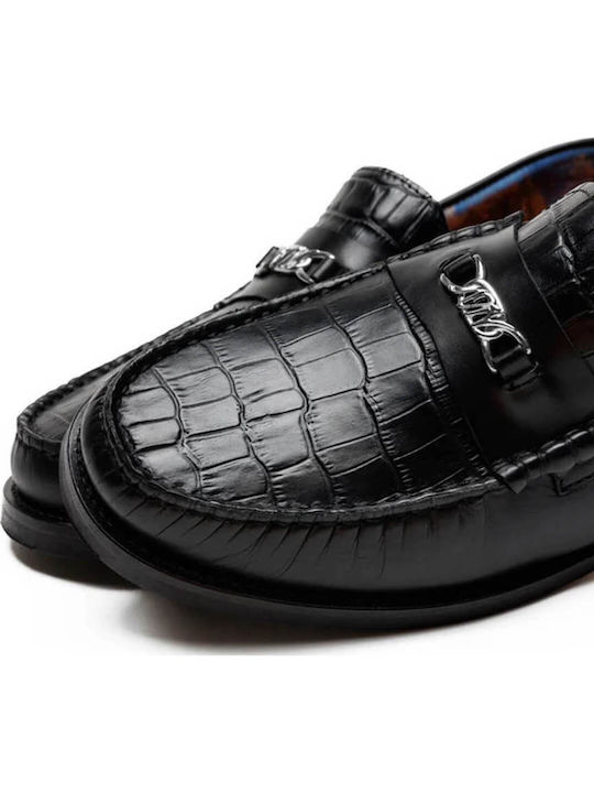 Men's Leather Moccasins Black