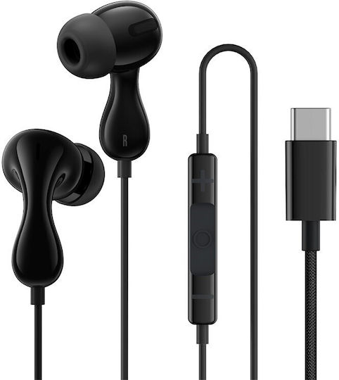 Baseus Encok Cz20 In-Ear Freisprecheinrichtung Kopfhörer mit Stecker USB-C Schwarz