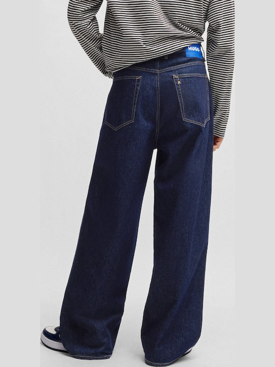 Mason Ανδρικό Παντελόνι Τζιν με Loose Baggy Εφαρμογή Dark Aged Denim