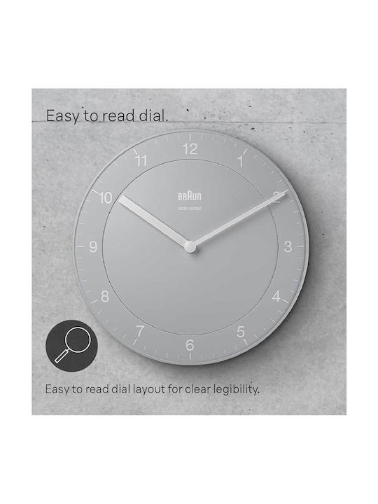Braun Ceas de Perete Gri Ø20cm