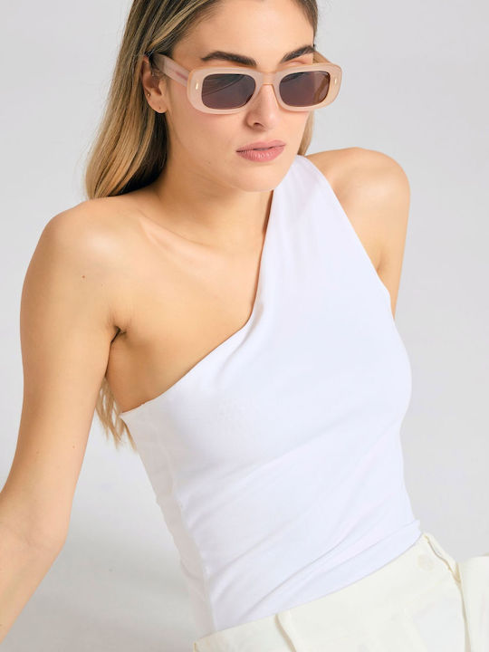 Off Shoulder Μονόχρωμο Κορμάκι