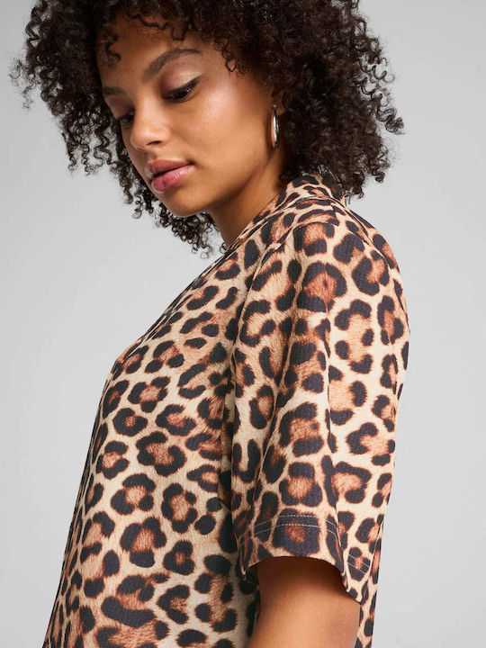 Γυναικείο T-shirt Animal Print Λεοπάρ