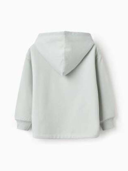 Zippy Детски Суичър с Качулка и Джобове Light Green