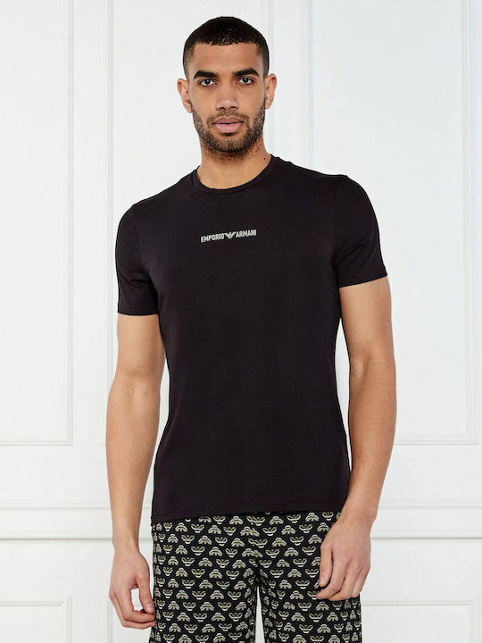 Emporio Armani Men's Summer Pajamas Set Black
