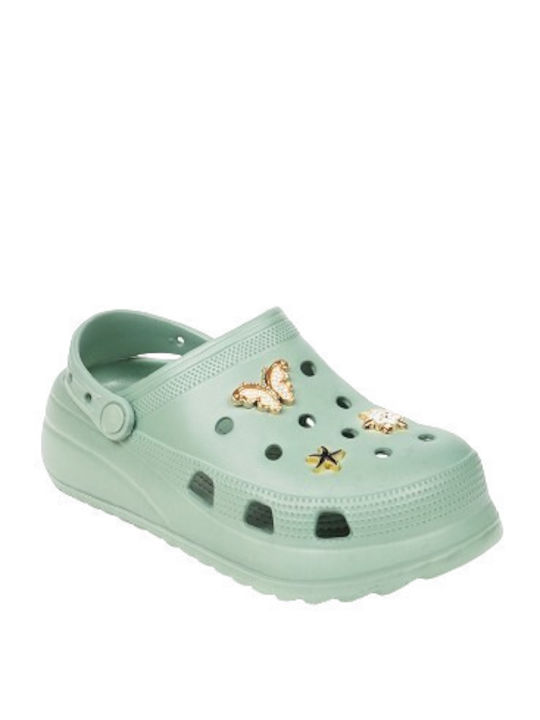 Sonimix Damen Clogs Grün