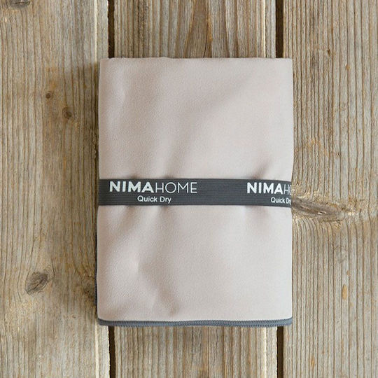 Nima Riva Prosop Din Microfibră Pentru Corp 200gr/m² Dublă Față Taupe Deschis 160x90cm