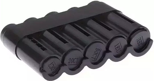 Plastic Portable Coin Holder with 5 Number of Spit 8.2x12.5cm Coin holder