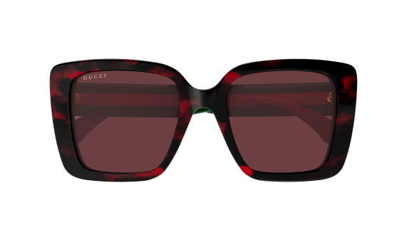 サングラス GUCCI Woman Sunglasses Brown GG1861S 003 Gucci GG1861S 003 Rectangular Sunglasses Burgundy Havana