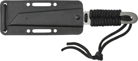 MFH Action I Tanto Blade / Wrap Handle Knife Survival Black in Sheath