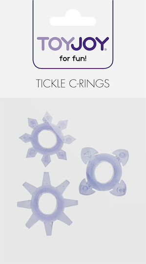 ToyJoy Tickle C-Rings Δαχτυλίδι Πέους Σιλικόνης Purple