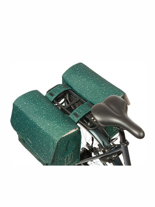 Basil Double Bicycle Rack Bag Green