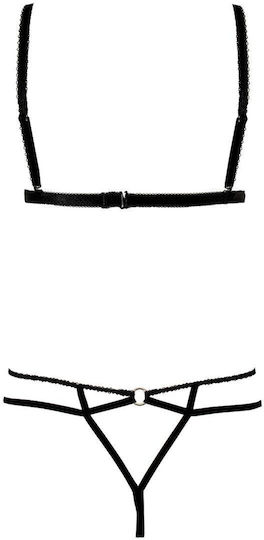 Anais Apparel Sexy Σετ Εσωρούχων με Δαντέλα Μαύρο