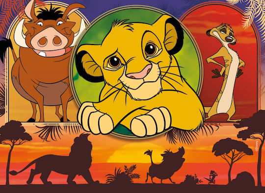 Lisciani Disney Puzzle Maxiboden 4 x 48 Der König der Löwen