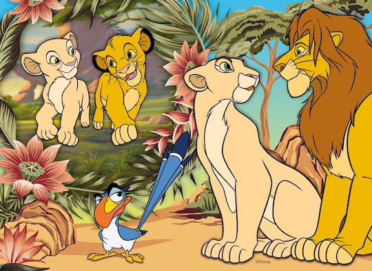 Lisciani Disney Puzzle Maxiboden 4 x 48 Der König der Löwen