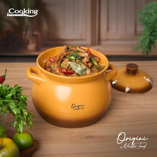 Heinner Oala Ceramica Ceramic Round Heat-Resistant Cookware with Lid 6000ml