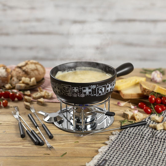 Kuhn Rikon Vas pentru Fondue Electric Ceramică Negru 23x9x23buc