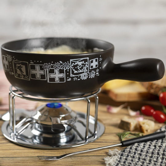 Kuhn Rikon Vas pentru Fondue Electric Ceramică Negru 23x9x23buc