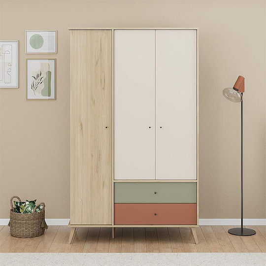 Triple Door Wardrobe Terra Florida Oak 121x54x200cm