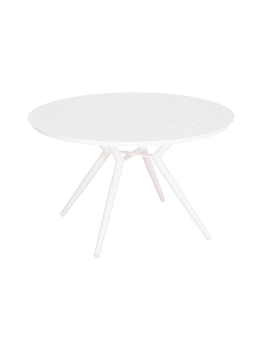 Masa pentru spații exterioare Aluminiu Higer Alb 126x126x74buc