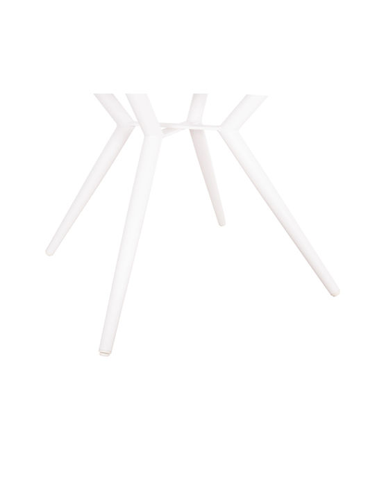 Masa pentru spații exterioare Aluminiu Higer Alb 126x126x74buc
