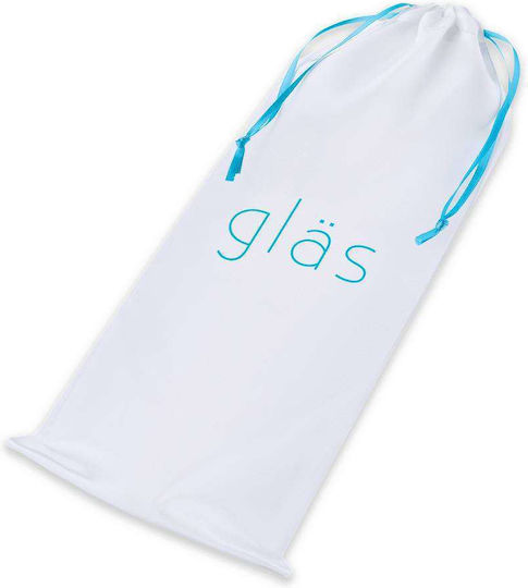 Glas Ribbed Γυάλινο Dildo με Όρχεις 20cm