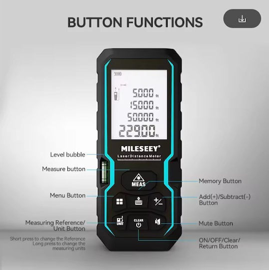 Mileseey Laser Distance Meter X6 with Range up to 400m