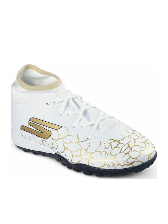 SKX 1.5 TF Kids Soccer Cleats & Shoes Turf White Gold