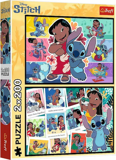 Пъзел Trefl 2x200 Disney Лило и Стич Щастлив живот