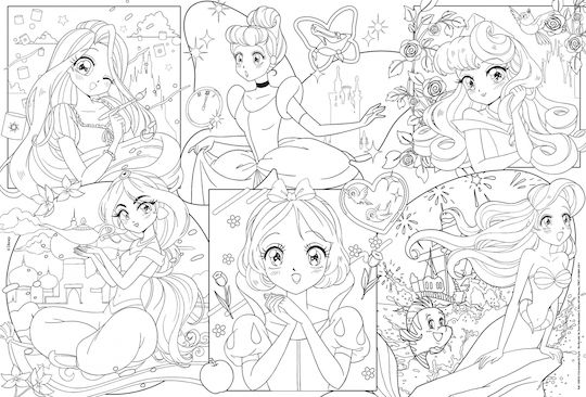 Lisciani Manga Prinzessinnen Doppelseitiges Puzzle 250 Teile