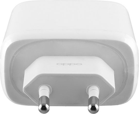 Oppo Φορτιστής Χωρίς Καλώδιο με Θύρα USB-A 65W Λευκός (VCA7JDEH)