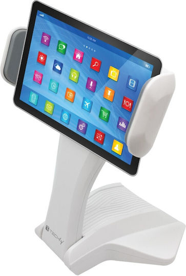 Techly Universal Desktop Tablet Stand 7-15 Rotatable White 6287397 8051128106800