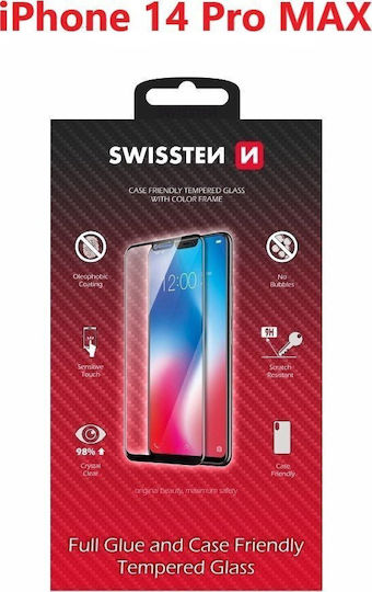 Swissten Full Face Tempered Glass Apple iPhone 14 Pro Max Black