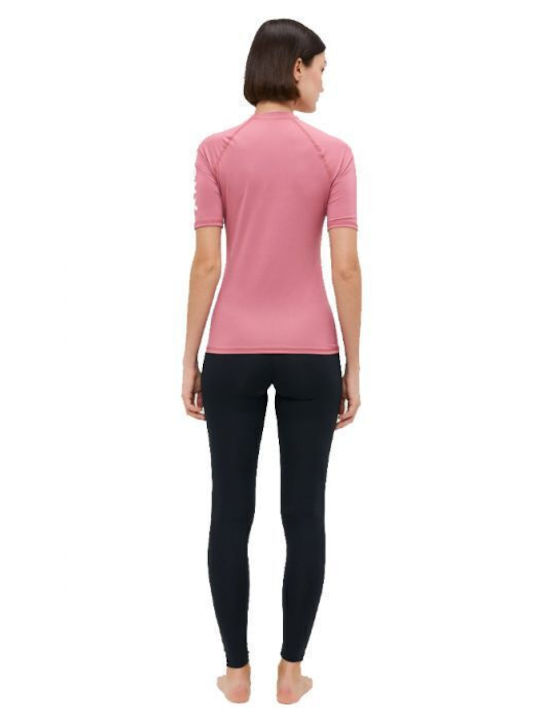 Roxy Whole Hearted UPF 50 Damen Kurzärmeliges Sonnenschutzshirt Rosa