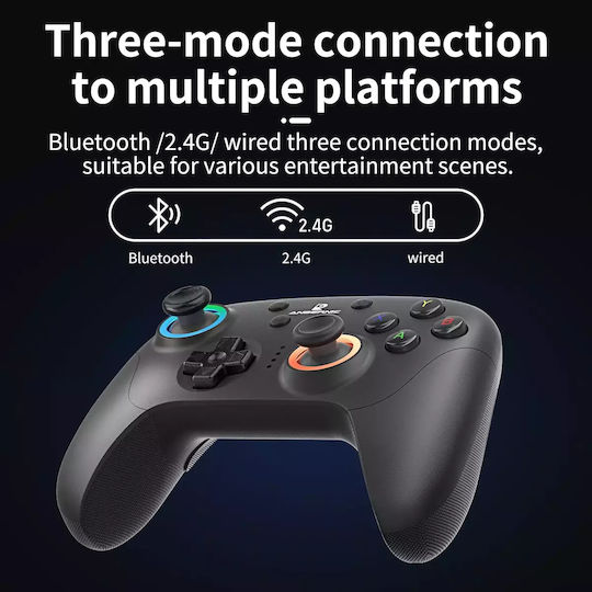 Anbernic RGP01 Wireless Gamepad with Hall Effect Sticks for Android PC Switch iOS Black