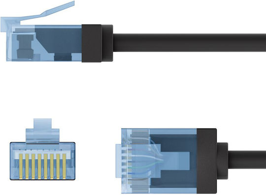 Goobay U/UTP Cat.6a (Gigabit) Network Cable Ethernet 1m Black