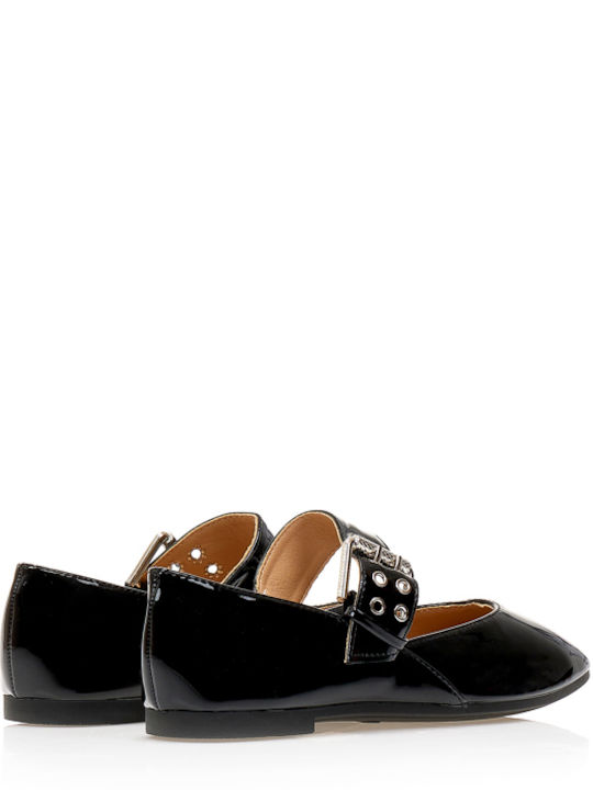 Women's Ballerina Shoes In Black Patent Leather