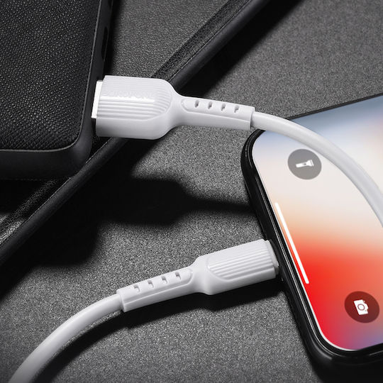 Borofone BX16 USB-A zu Lightning Kabel Weiß 1m