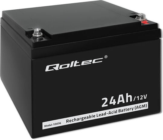 Qoltec Батерия UPS с Капацитет 24Ах и Напрежение 12V 53036 1бр