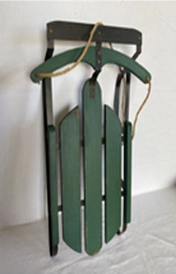 Iliadis Christmas Wooden Figure Sleigh Green Height 68cm