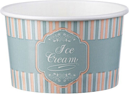 THalassinos Set of 100 Paper Ice Cream Bowls with Capacity 237ml EM.6226
