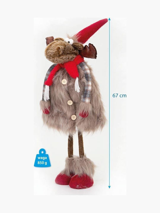Saska Garden Illuminated Christmas Plush Figure Reindeer Height 69cm