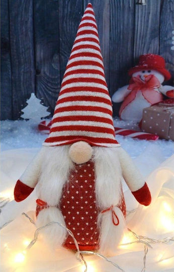 Saska Garden Weihnachtliche Kunststoff Figur Zwerge Beige Höhe 35cm