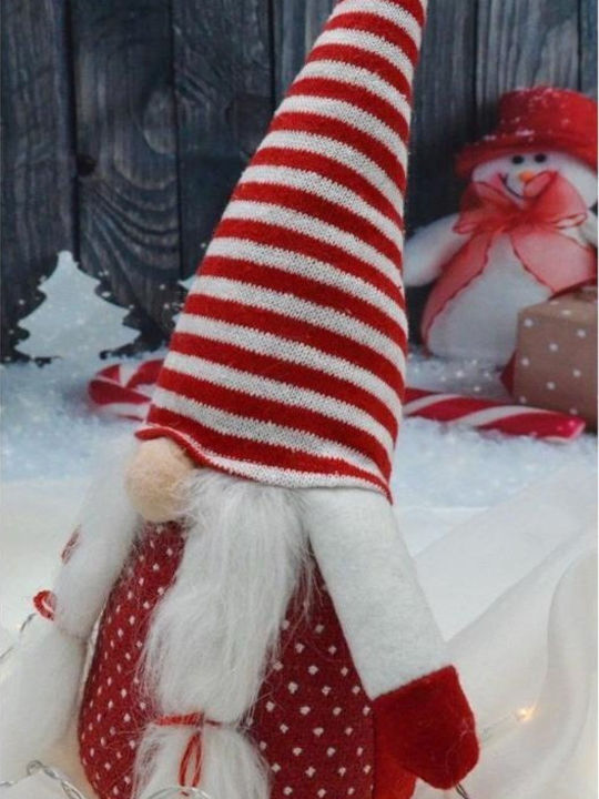 Saska Garden Christmas Plastic Figure Dwarf Beige Height 35cm