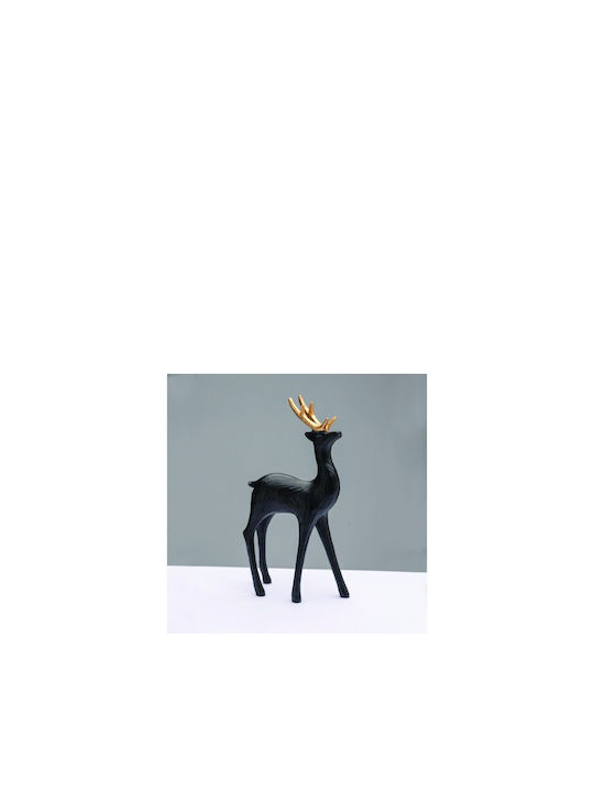 Aca Christmas Plastic Figure Deer Black Height 31cm