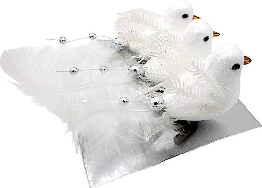 Weihnachtliche Dekovögel mit Clip 3er-Set 1epx2089