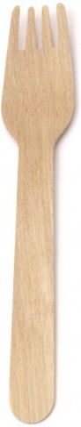 Biodegradable Fork Disposable Wooden 100pcs