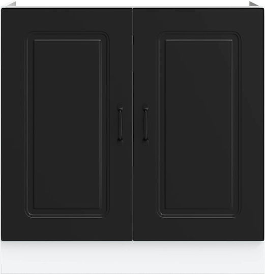 Kalmar Dulap pentru Chiuvetă Negru 80x46x81.5buc