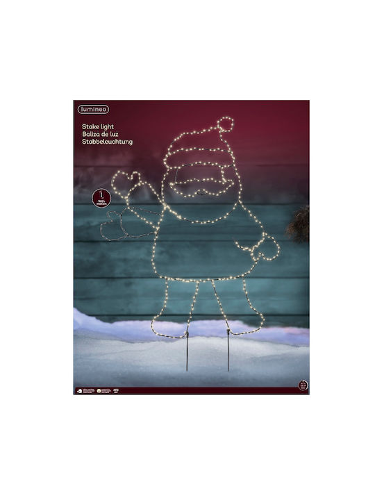 Lumineo Weihnachts-Außenbeleuchtung LED Santa-Geste 77cm Lumineo