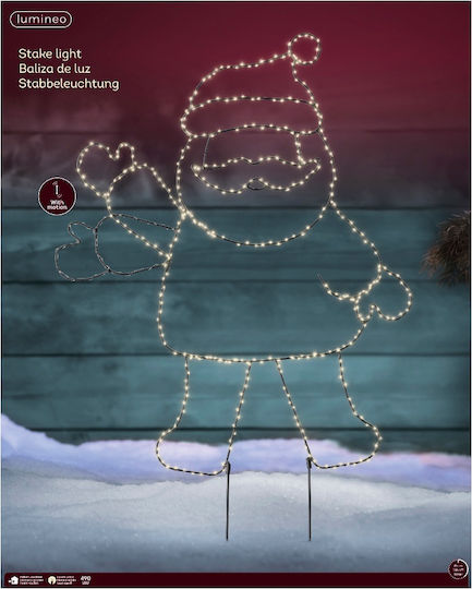 Lumineo Weihnachts-Außenbeleuchtung LED Santa-Geste 77cm Lumineo