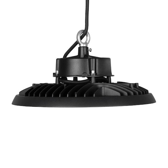 GloboStar Φωτιστικό Καμπάνα 200W Kühles Weiß 30000lm mit integrierter LED Schwarz Ø30xH16cm